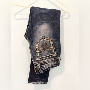 Rock Revival Straight Leg Elvina Jeans Size 28